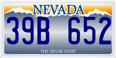 NV license plate 39B652