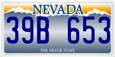 NV license plate 39B653