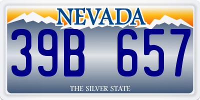 NV license plate 39B657