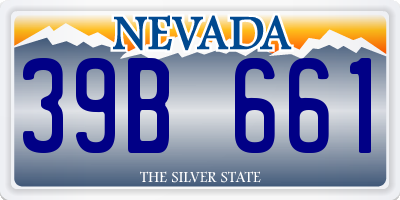 NV license plate 39B661