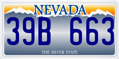 NV license plate 39B663