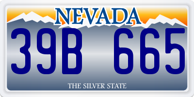 NV license plate 39B665