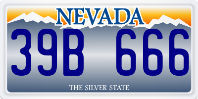 NV license plate 39B666