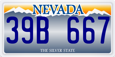 NV license plate 39B667