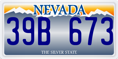 NV license plate 39B673