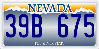 NV license plate 39B675
