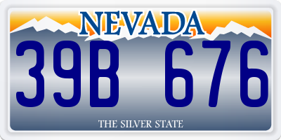 NV license plate 39B676