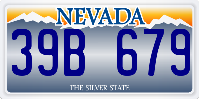 NV license plate 39B679