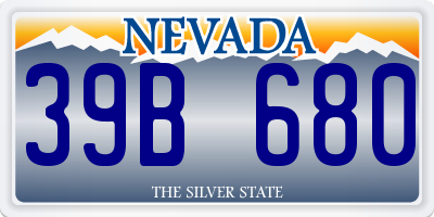 NV license plate 39B680