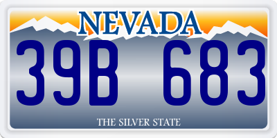 NV license plate 39B683