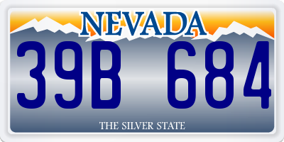NV license plate 39B684