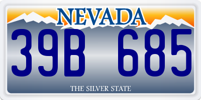 NV license plate 39B685