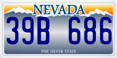 NV license plate 39B686
