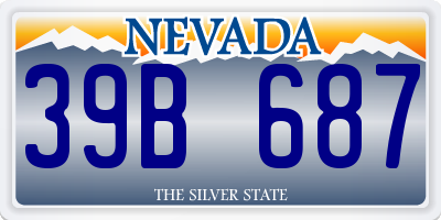 NV license plate 39B687