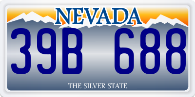 NV license plate 39B688