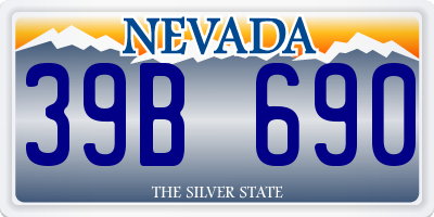 NV license plate 39B690