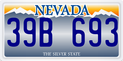 NV license plate 39B693