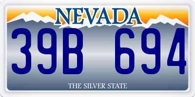 NV license plate 39B694