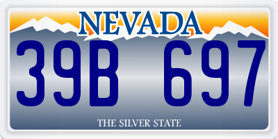 NV license plate 39B697