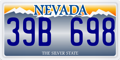 NV license plate 39B698
