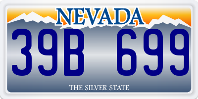 NV license plate 39B699