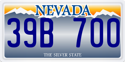 NV license plate 39B700