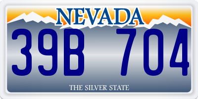 NV license plate 39B704