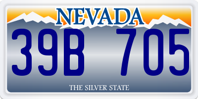 NV license plate 39B705