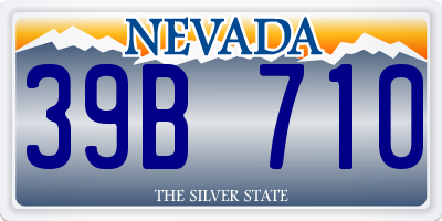 NV license plate 39B710