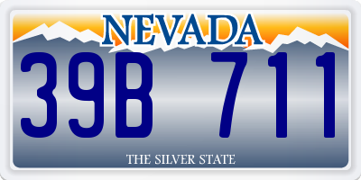 NV license plate 39B711