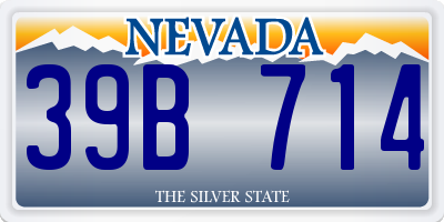 NV license plate 39B714