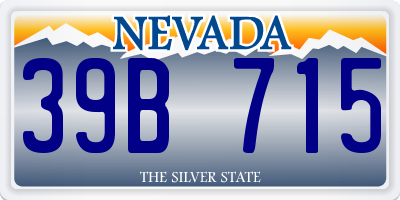 NV license plate 39B715