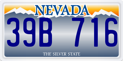 NV license plate 39B716