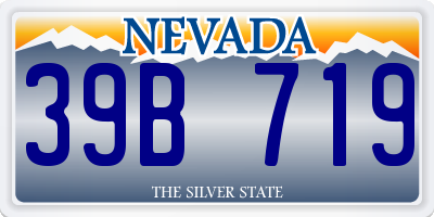NV license plate 39B719