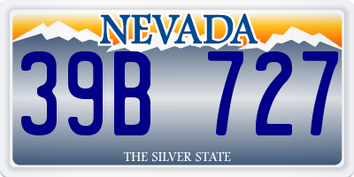 NV license plate 39B727