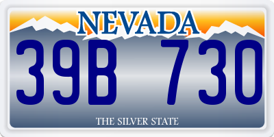 NV license plate 39B730