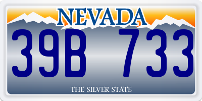 NV license plate 39B733