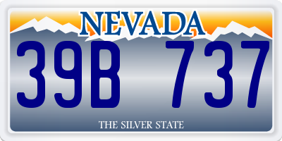 NV license plate 39B737