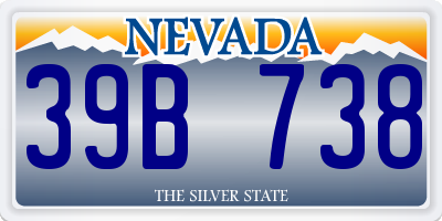 NV license plate 39B738