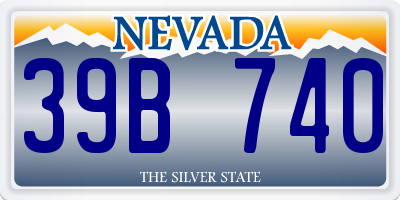 NV license plate 39B740