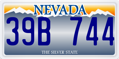 NV license plate 39B744