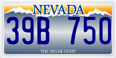NV license plate 39B750