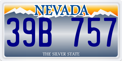 NV license plate 39B757