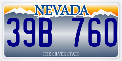 NV license plate 39B760