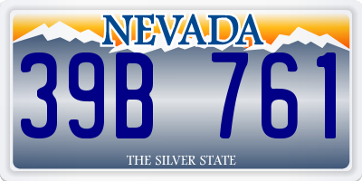 NV license plate 39B761