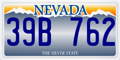 NV license plate 39B762