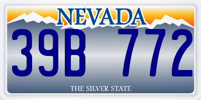 NV license plate 39B772