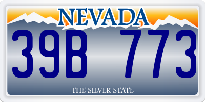 NV license plate 39B773