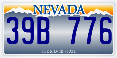 NV license plate 39B776