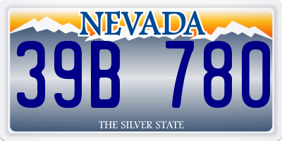 NV license plate 39B780